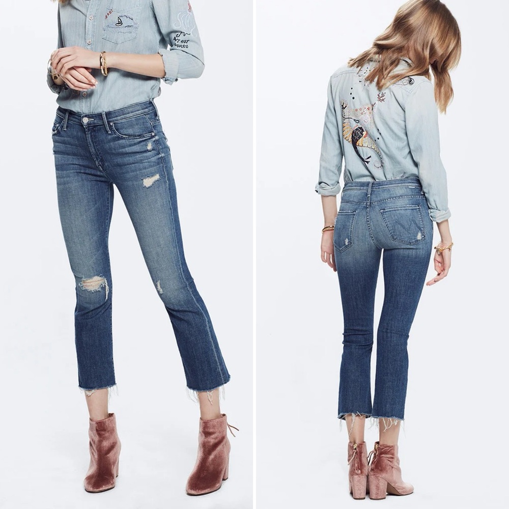 MOTHER Denim Insider Crop Fray in Gypsy Size 29 - Picture 11 of 11